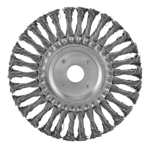 Щетка для УШМ 175 мм, посадка 22.2 мм, плоская, крученая металлическая проволока Сибртех по ценам производителя в Санкт-Петербурге с доставкой по всей России