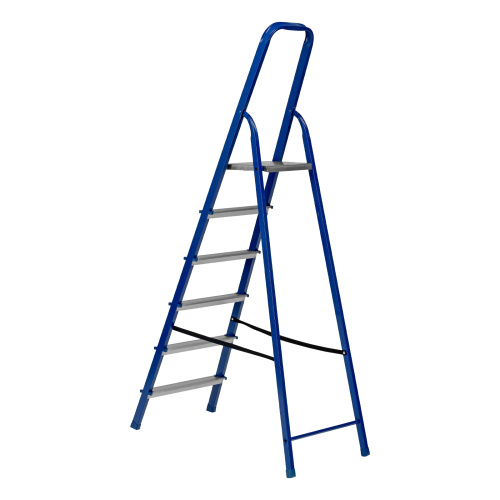 Стремянка, 6 ступеней, стальной профиль, алюминиевые ступени Сибртех купить в Москве с доставкой по всей России | ProtosMarket.ru