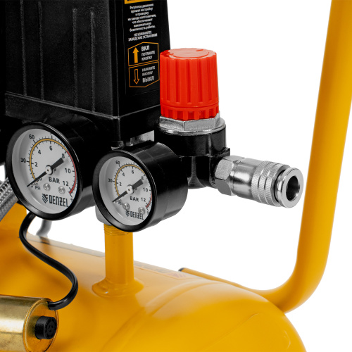 Компрессор DLS950/24 безмаслянный малошумный 950 Вт, 165 л/мин, ресивер 24 л Denzel по ценам производителя в Санкт-Петербурге с доставкой по всей России