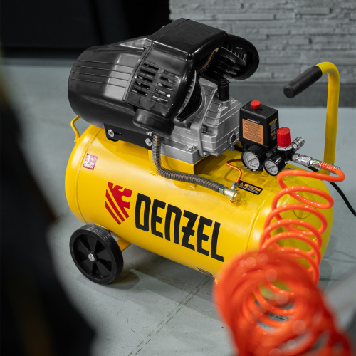 Компрессор воздушный прям. привод DCV1800/50, 1,8 кВт, 50 литров, 320 л/мин Denzel по ценам производителя в Санкт-Петербурге с доставкой по всей России