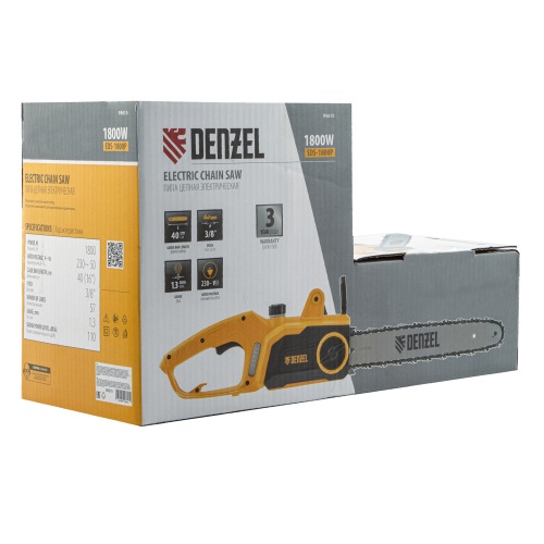 Пила цепная электрическая EDS-1800P, 1.8 кВт,поперечная, шина 40 см, шаг 3/8, паз 1.3 мм, 57 звеньев Denzel купить в Москве с доставкой по всей России | ProtosMarket.ru