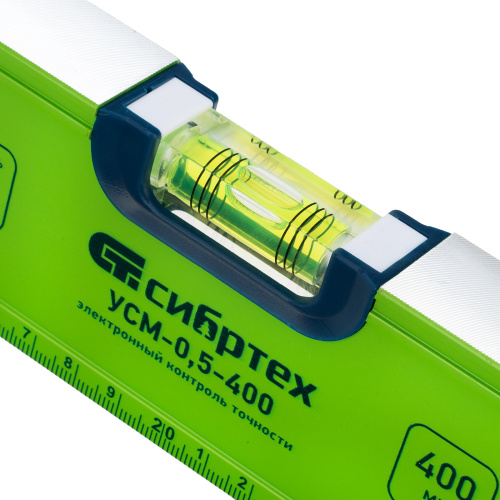 Уровень алюминиевый УСМ-0,5-400, фрезерованный, 3 глазка, магнитный, 400 мм Сибртех купить в Москве с доставкой по всей России | ProtosMarket.ru