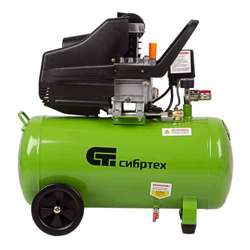 Компрессор воздушный КК-1500/50, 1.5 кВт, 198 л/мин, 50 л, прямой привод, масляный Сибртех по ценам производителя в Санкт-Петербурге с доставкой по всей России
