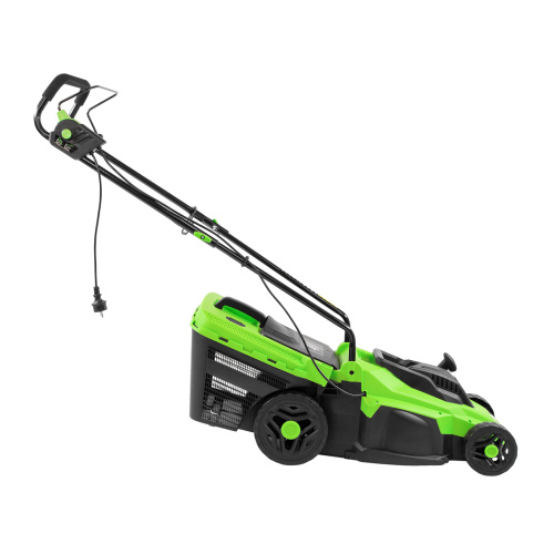 Газонокосилка электрическая L1500, 1500 Вт, ширина 33 см, 5 уровней, пластиковый травосборник 35 л Сибртех купить в Москве с доставкой по всей России | ProtosMarket.ru