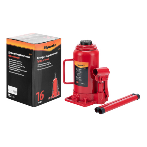 Домкрат гидравлический бутылочный, 16 т, h подъема 220-420 мм Sparta по ценам производителя в Санкт-Петербурге с доставкой по всей России