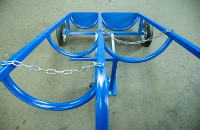 Тележка для баллонов пропан + кислород TOR ТГК-П, 2 баллона (250 резина + 160 поворотное) купить в Москве с доставкой по всей России | ProtosMarket.ru