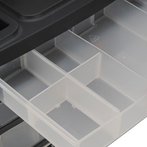 Органайзер для хранения с выдвижными лотками 310х150х260мм, 4 секции, пластик Stels купить в Москве с доставкой по всей России | ProtosMarket.ru