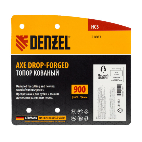 Топор кованый, 900 г, американский тип, буковая рукоятка, 430мм, EFP Denzel купить в Москве с доставкой по всей России | ProtosMarket.ru