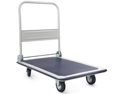 Тележка платформенная 300 кг TOR PH300 (880х600) со складной ручкой (резиновые колеса 125 мм) по ценам производителя в Санкт-Петербурге с доставкой по всей России