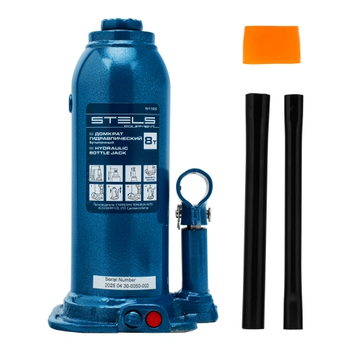 Домкрат гидравлический бутылочный, 8 т, h подъема 222-447 мм Stels по ценам производителя в Санкт-Петербурге с доставкой по всей России
