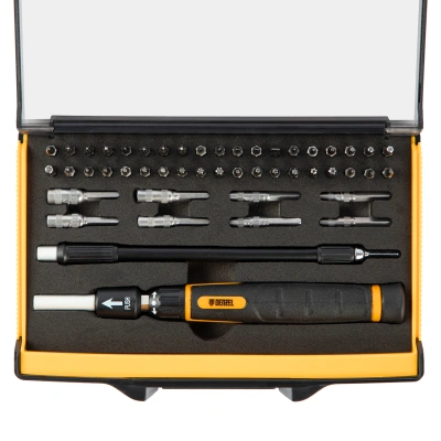 Отвертка с набором бит и торцевых головок для точных работ, гибкий привод, 48 шт, CrMo Denzel купить в Москве с доставкой по всей России | ProtosMarket.ru