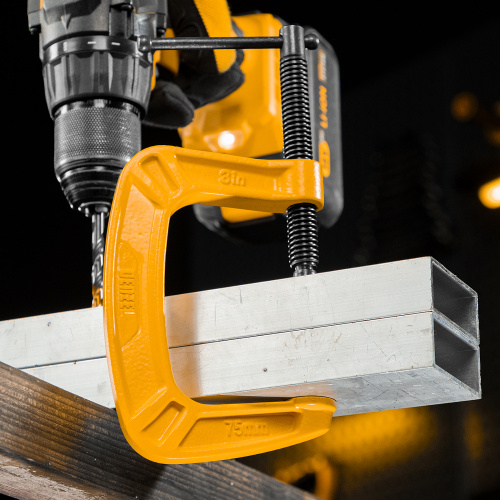 Струбцина G-образная, усиленная, 75 мм Denzel купить в Москве с доставкой по всей России | ProtosMarket.ru