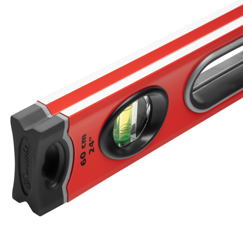 Уровень алюминиевый, 600 мм, 3 глазка, ударопрочные заглушки, двухкомпонентные ручки Matrix ProFI купить в Москве с доставкой по всей России | ProtosMarket.ru