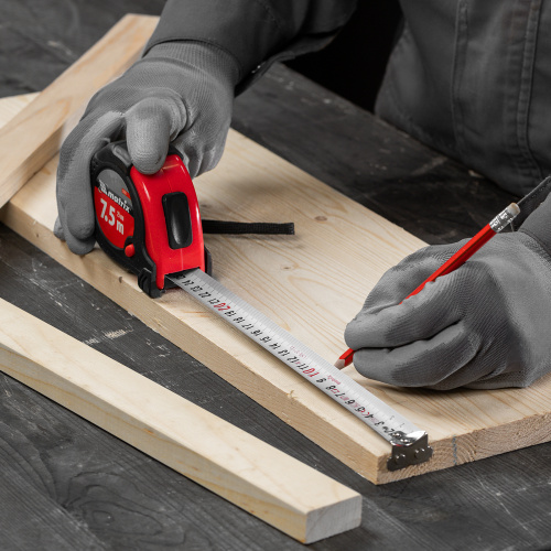 Рулетка Status Magnet fixation,7,5 м х 25 мм,обрезиненный корпус,зацеп с магнитом Matrix по ценам производителя в Санкт-Петербурге с доставкой по всей России