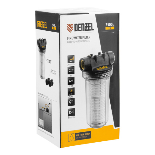 Фильтр тонкой очистки F2, объем 2 л, D 1" Denzel купить в Москве с доставкой по всей России | ProtosMarket.ru