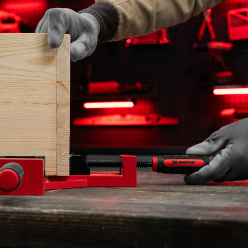 Струбцина угловая, быстрозажимная, 65/65 мм, двухкомпонентные обрезиненные рукоятки Matrix купить в Москве с доставкой по всей России | ProtosMarket.ru