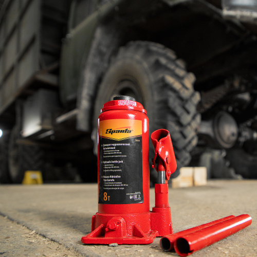 Домкрат гидравлический бутылочный, 8 т, h подъема 200-385 мм Sparta по ценам производителя в Санкт-Петербурге с доставкой по всей России