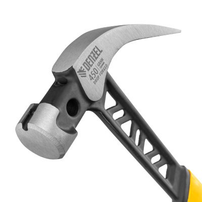 Молоток-гвоздодер 450 г, цельнокованый,боек с магнитом, двухкомп. обрезин. рук-ка Denzel купить в Москве с доставкой по всей России | ProtosMarket.ru