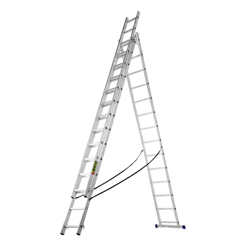 Лестница, 3 х 14 ступеней, алюминиевая, трехсекционная, Сибртех купить в Москве с доставкой по всей России | ProtosMarket.ru