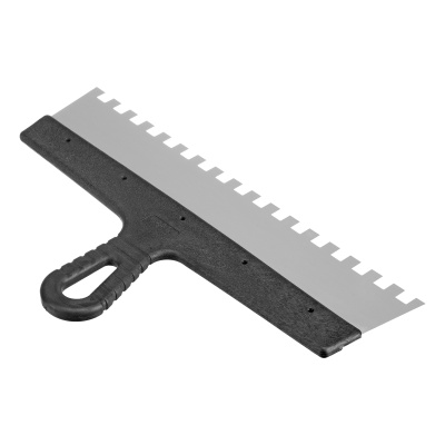 Шпатель из нержавеющей стали, 350 мм, зуб 10 х 10 мм, пластмассовая ручка Сибртех купить в Москве с доставкой по всей России | ProtosMarket.ru