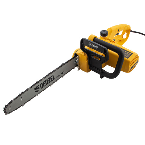 Пила цепная электрическая EDS-2000P, 2 кВт,поперечная, шина 40 см, шаг 3/8, паз 1.3 мм, 57 звеньев Denzel купить в Москве с доставкой по всей России | ProtosMarket.ru