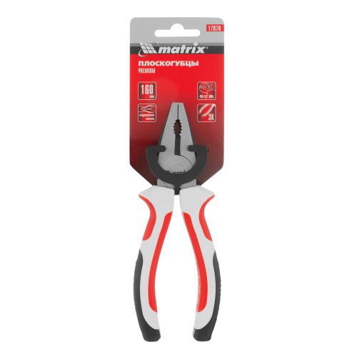 Плоскогубцы Premium, 160 мм, трехкомпонентные рукоятки Matrix купить в Москве с доставкой по всей России | ProtosMarket.ru