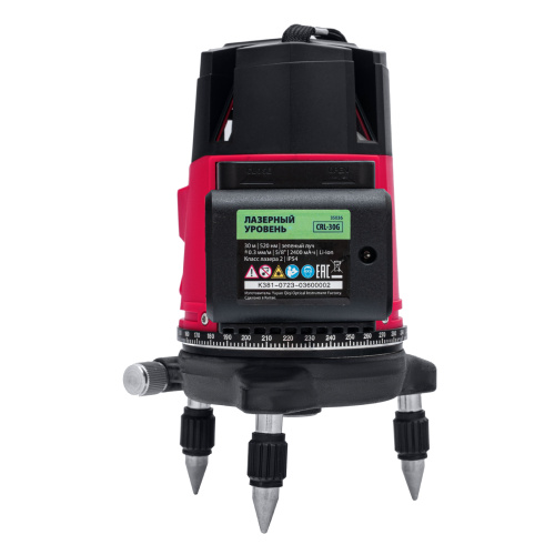 Лазерный уровень CRL-30G, 30 м, зеленый луч, акк. Li 2400 mah, резьба 5/8" MTX по ценам производителя в Санкт-Петербурге с доставкой по всей России