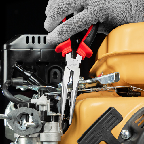 Длинногубцы прямые, 200 мм, хром-ванадий, двухкомпонентные рукоятки Matrix по ценам производителя в Санкт-Петербурге с доставкой по всей России