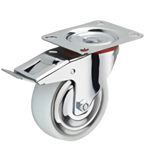 Колесо поворотное полипропилен SRCnb 55 125 мм с тормозом (F) по ценам производителя в Санкт-Петербурге с доставкой по всей России