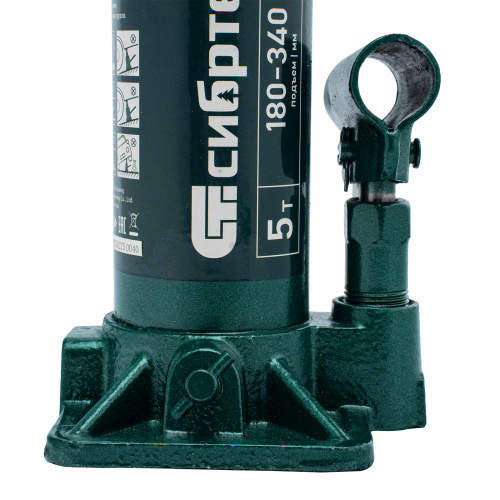 Домкрат гидравлический бутылочный, 5 т, 180-340 мм Сибртех по ценам производителя в Санкт-Петербурге с доставкой по всей России