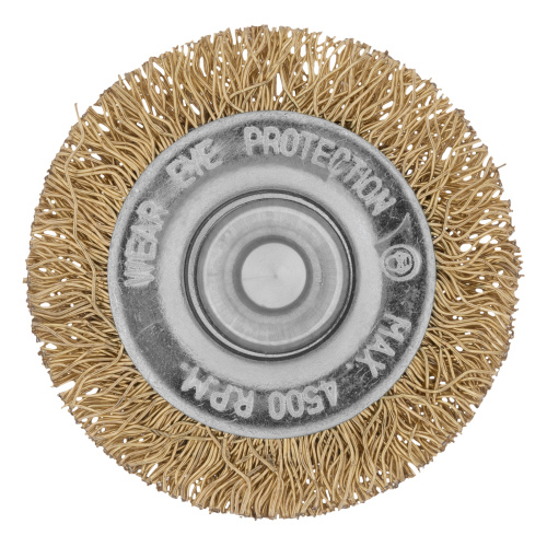 Щетка для дрели, 40 мм, плоская со шпилькой, латунированная витая проволока Matrix по ценам производителя в Санкт-Петербурге с доставкой по всей России