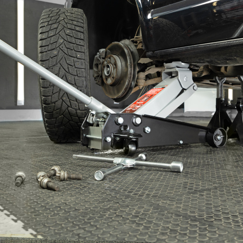 Домкрат гидравлический подкатной, 3 т, высота подъема 140-520 мм Matrix по ценам производителя в Санкт-Петербурге с доставкой по всей России