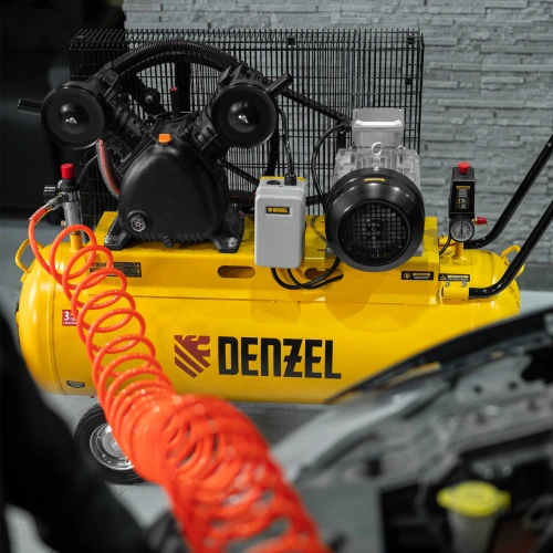 Компрессор воздушный рем. привод BCV 4000-T/100, 4,0 кВт, 100 литров, 690 л/мин Denzel по ценам производителя в Санкт-Петербурге с доставкой по всей России