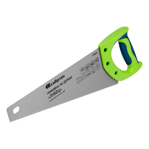 Ножовка по дереву"Зубец" для точных пильных работ, 350 мм, каленый зуб 2D, 14 TPI, двухкомпонентная рукоятка Сибртех купить в Москве с доставкой по всей России | ProtosMarket.ru