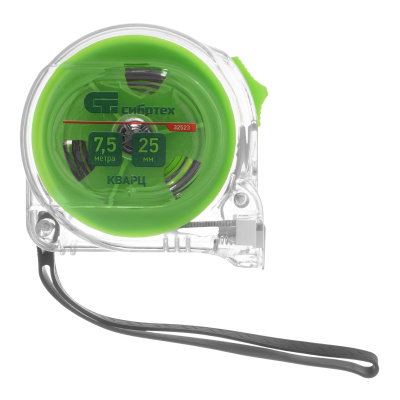 Рулетка Кварц,прозрачный корпус,амортизатор,7,5 м х 25 мм Сибртех по ценам производителя в Санкт-Петербурге с доставкой по всей России