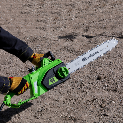 Пила цепная электрическая ПЦЭ-2000П с поперечным двигателем, 2.0 кВт, 16'' (40 см) Сибртех купить в Москве с доставкой по всей России | ProtosMarket.ru