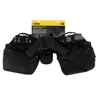 Пояс монтажника усиленный, с лямками, сумки поясные, держатель для молотка Denzel купить в Москве с доставкой по всей России | ProtosMarket.ru
