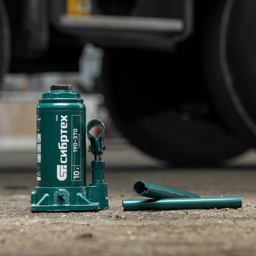 Домкрат гидравлический бутылочный, 10 т, 190-370 мм Сибртех по ценам производителя в Санкт-Петербурге с доставкой по всей России