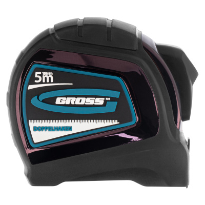 Рулетка "Doppelhaken",5 м x 19 мм,двухсторонний зацеп,Нейлон,двусторонняя шкала,автоматическая фиксация Gross по ценам производителя в Санкт-Петербурге с доставкой по всей России