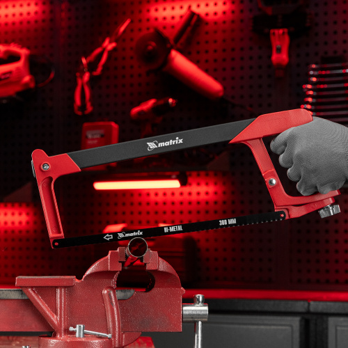 Ножовка по металлу, 300 мм, биметаллическое полотно, обрезиненная рукоятка Matrix купить в Москве с доставкой по всей России | ProtosMarket.ru