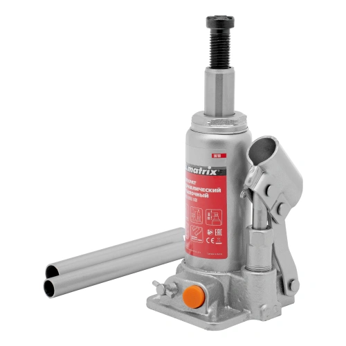 Домкрат гидравлический бутылочный, 2 т, h подъема 158-308 мм Matrix по ценам производителя в Санкт-Петербурге с доставкой по всей России