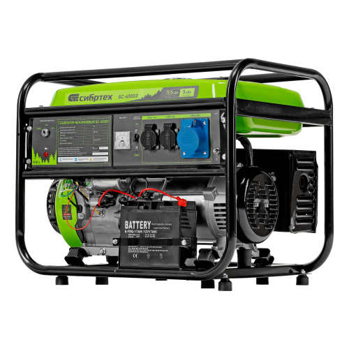 Генератор бензиновый БС-6500Э, 5.5 кВт, 230В, четырехтактный, 25 л, электростартер Сибртех по ценам производителя в Санкт-Петербурге с доставкой по всей России