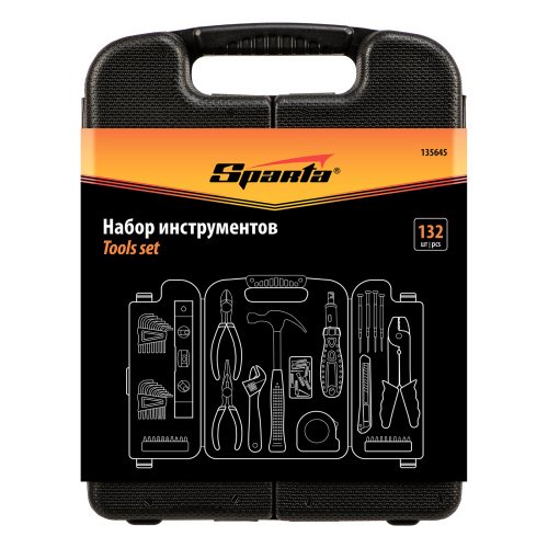 Набор инструментов бытовой, 132 предмета Sparta по ценам производителя в Санкт-Петербурге с доставкой по всей России