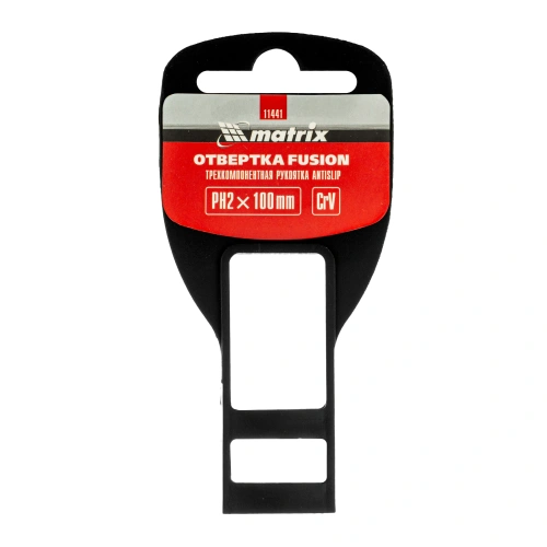 Отвертка Fusion, PH2 х 100 мм, CrV, трехкомпонентная рукоятка "Anti slip" Matrix по ценам производителя в Санкт-Петербурге с доставкой по всей России