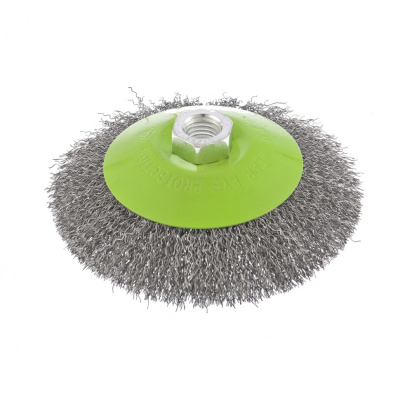 Щетка для УШМ, 125 мм, М14, "тарелка", витая проволока Сибртех по ценам производителя в Санкт-Петербурге с доставкой по всей России