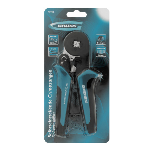 Клещи (пресс-клещи) для обжима наконечников электропроводов с сечением 0.25-8 мм2 Gross купить в Москве с доставкой по всей России | ProtosMarket.ru