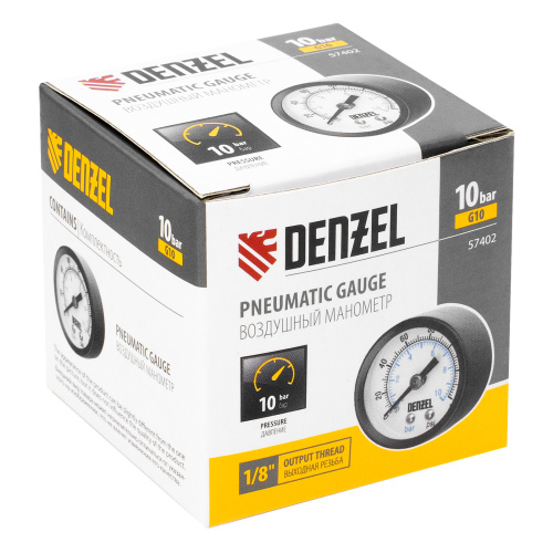 Воздушный манометр G10, 40 мм, 1/8" Denzel по ценам производителя в Санкт-Петербурге с доставкой по всей России