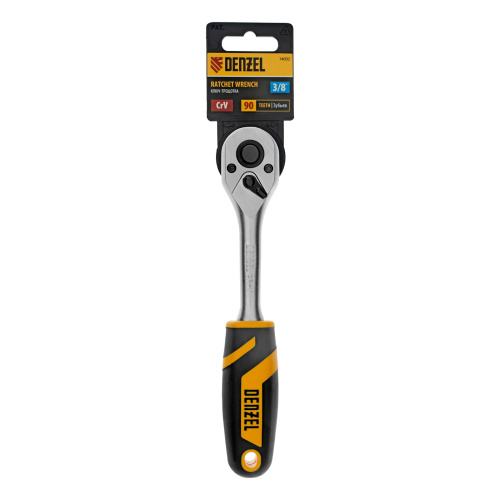 Ключ-трещотка 3/8", 90 зубьев, с быстрым сбросом, CrV Denzel купить в Москве с доставкой по всей России | ProtosMarket.ru