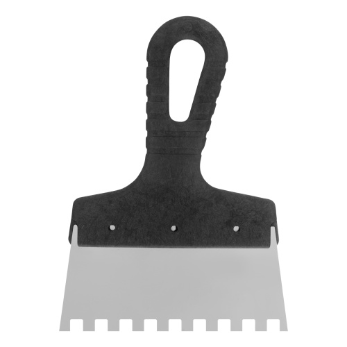 Шпатель из нержавеющей стали, 150 мм, зуб 8 х 8 мм, пластмассовая ручка Сибртех купить в Москве с доставкой по всей России | ProtosMarket.ru