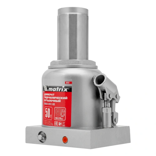 Домкрат гидравлический бутылочный, 50 т, высота подъема 240-370 мм Matrix по ценам производителя в Санкт-Петербурге с доставкой по всей России